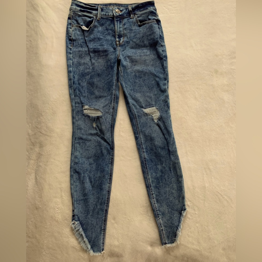 Distressed jeans